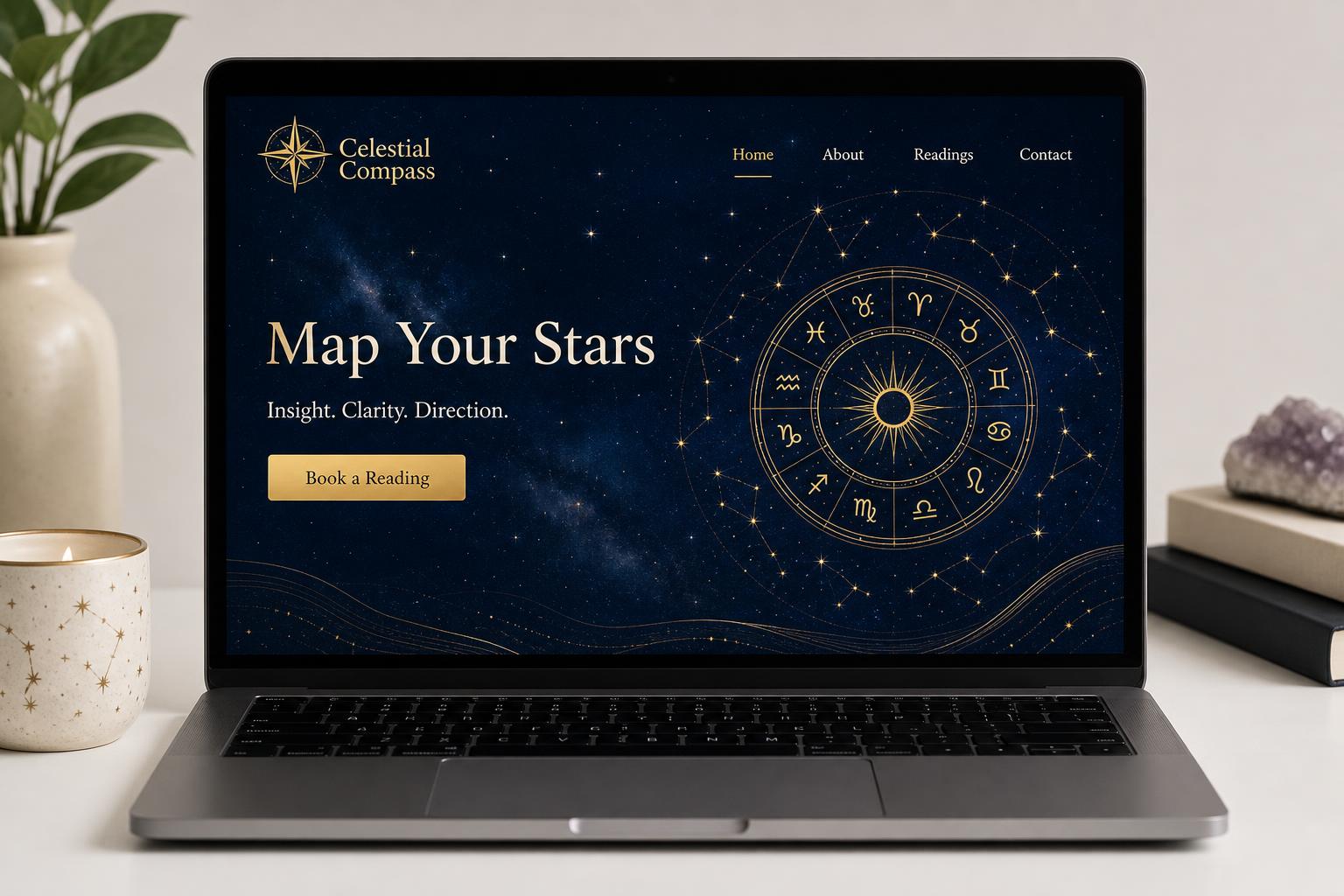 Celestial Compass — website designed for a professional astrologer