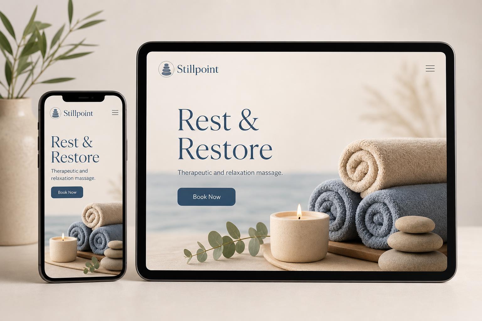 Stillpoint — website designed for a massage therapist