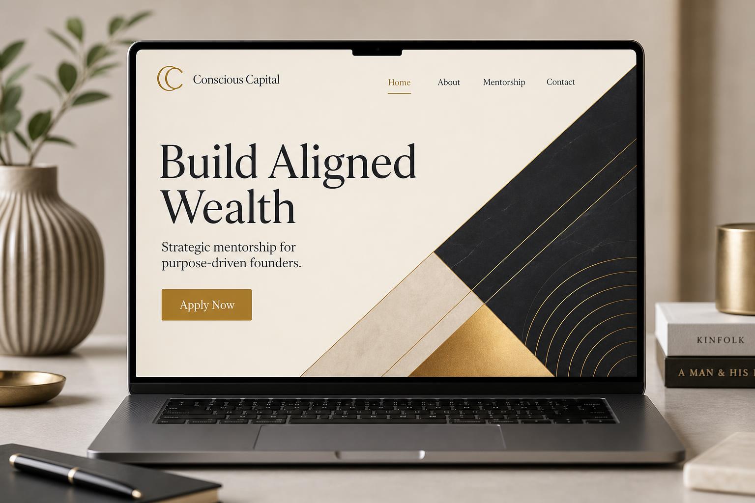 Conscious Capital — website designed for a business mentor